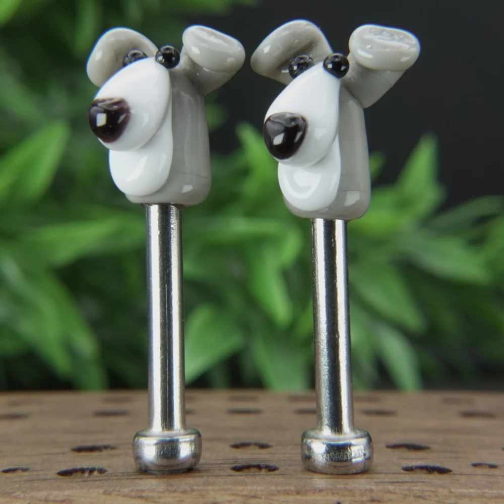 Grey White Dogs Cribbage Pegs Sv4