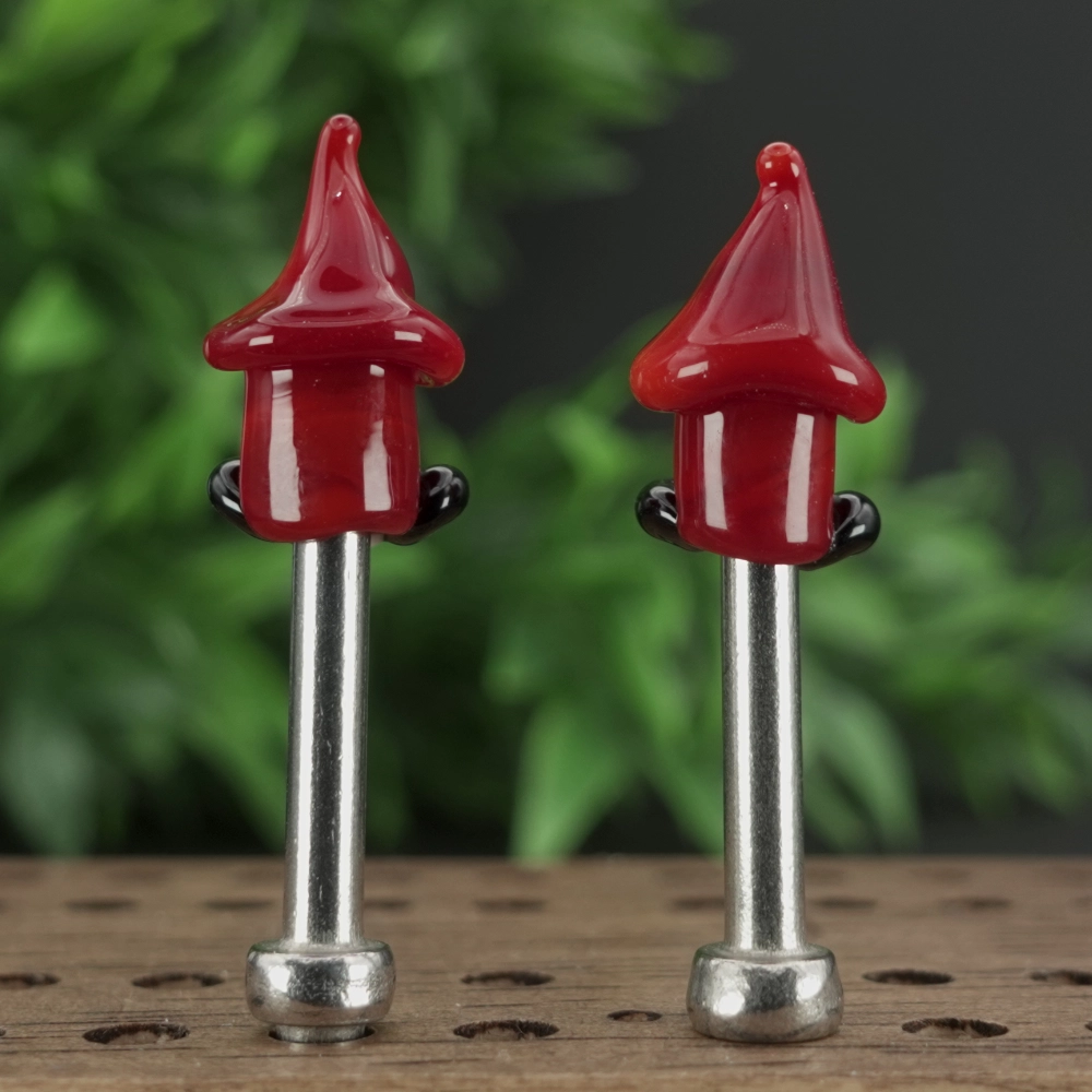 Light Red Gnomes Cribbage Pegs S V6