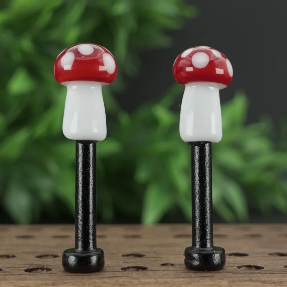 Light Red White Mushrooms Cribbage Pegs Bv1