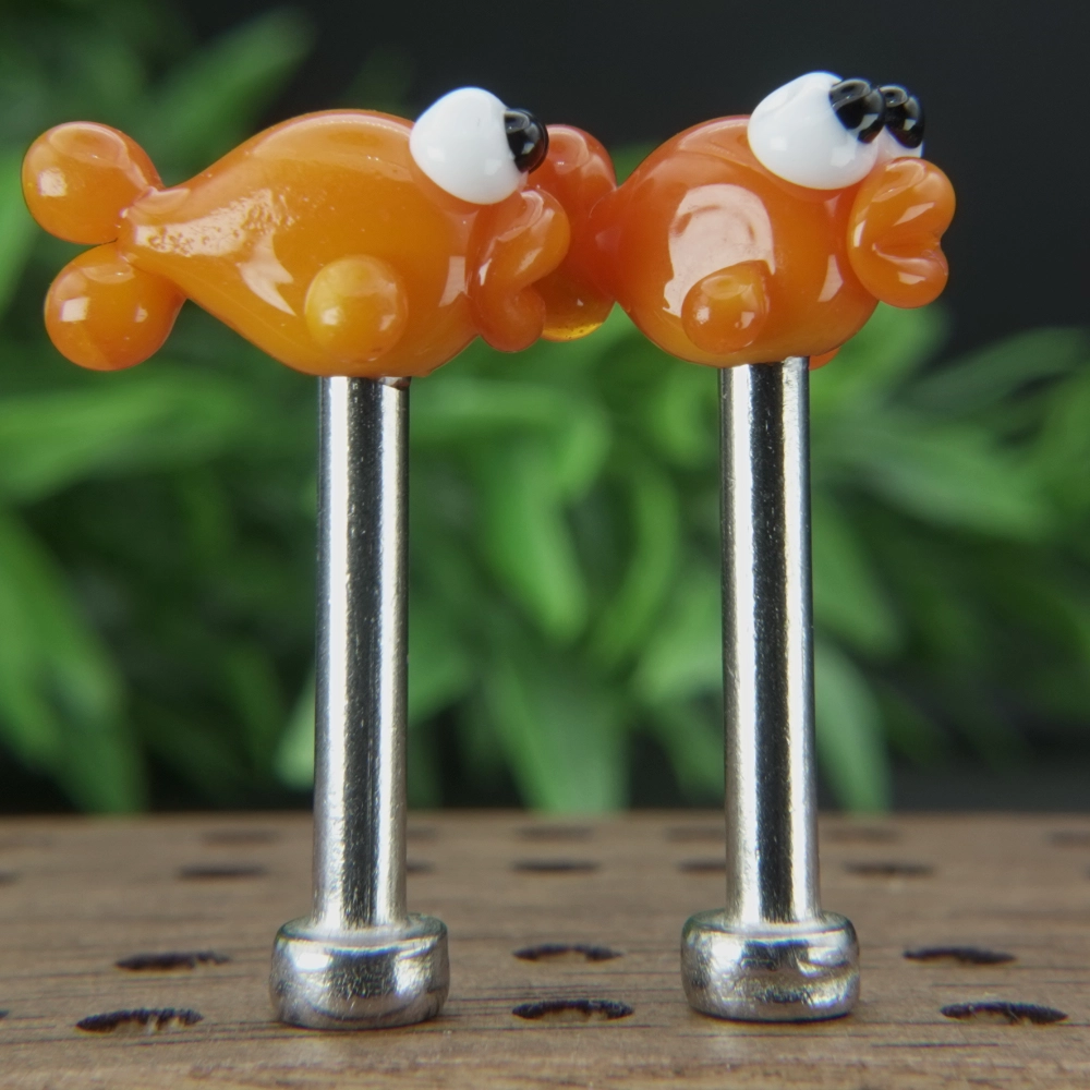 Orange Fish Cribbage Pegs Sv1