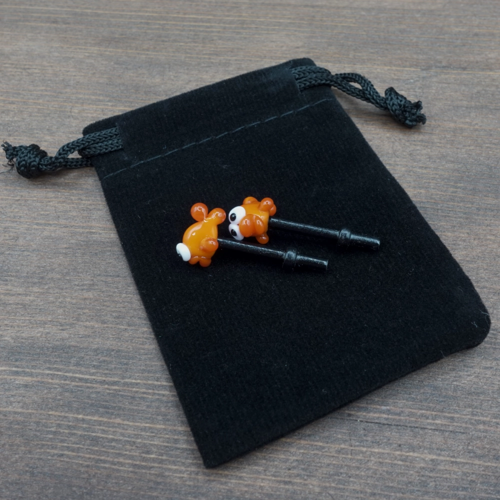 Packaging Pair Orange Fish Cribbage Pegs B