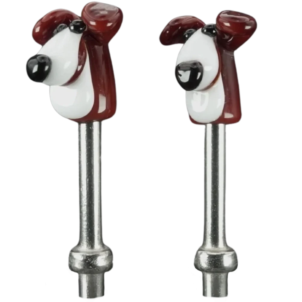 Pair Brown White Dogs Cribbage Pegs S