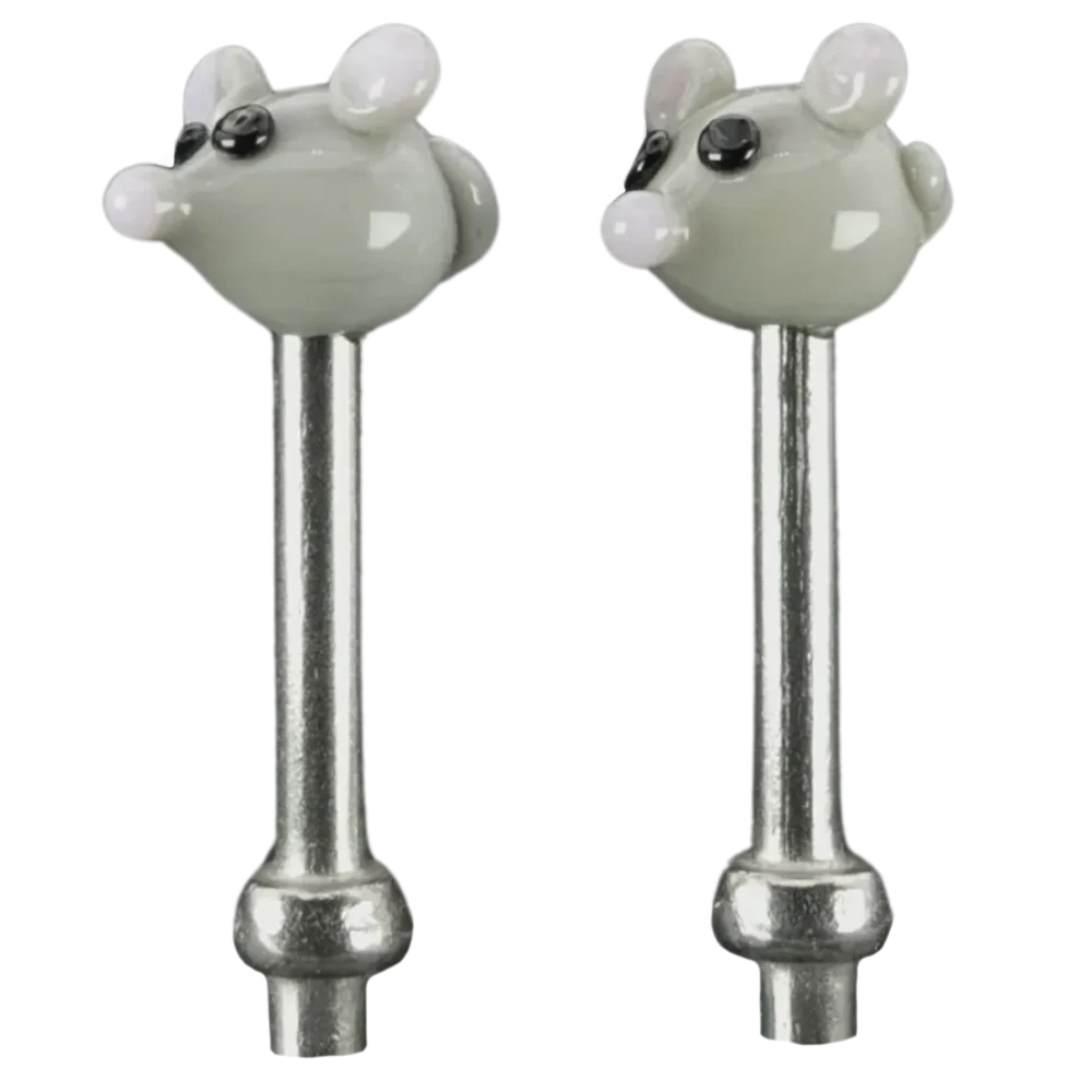 Pair Grey Mice Cribbage Pegs S