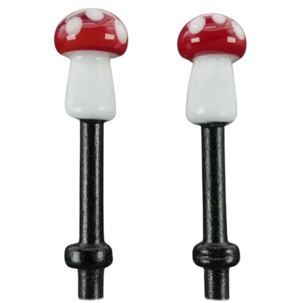 Pair Light Red White Mushrooms Cribbage Pegs B