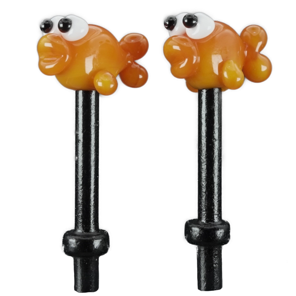 Pair Orange Fish Cribbage Pegs B