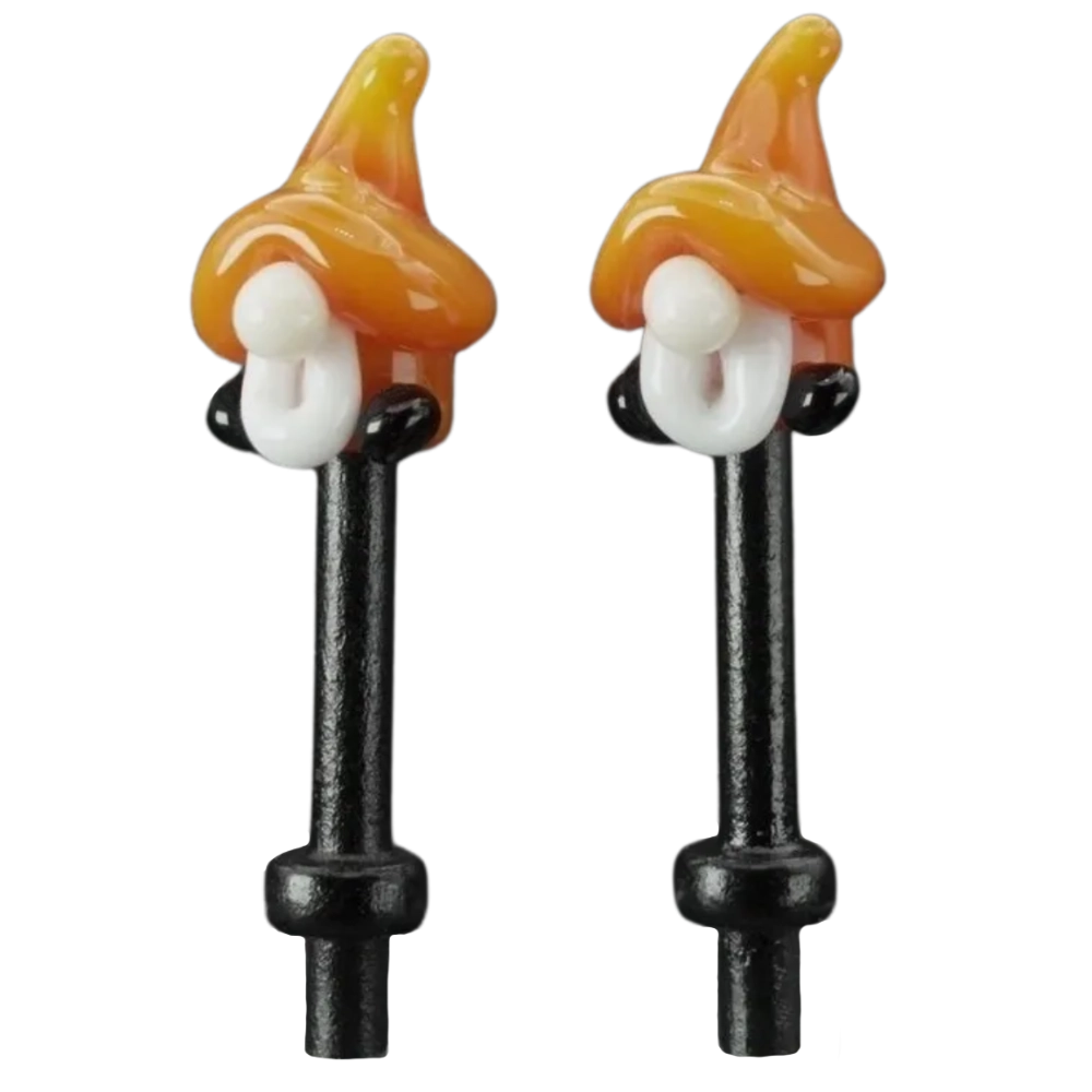 Pair Orange Gnomes Cribbage Pegs B