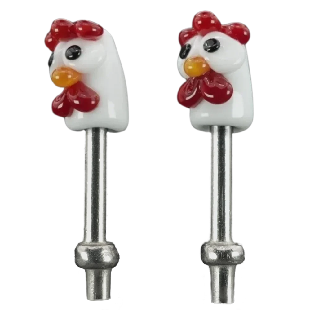 Pair White Chickens Cribbage Pegs S Pair White Chickens Cribbage Pegs S