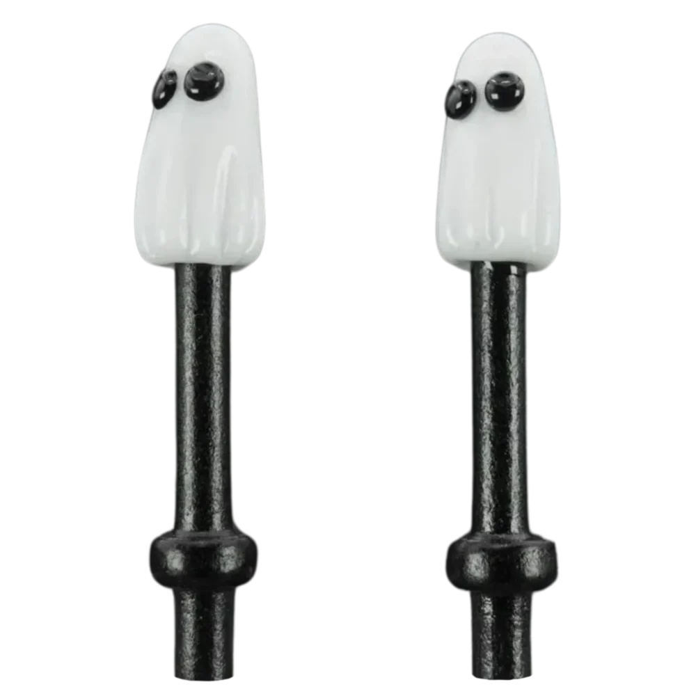 Pair White Ghosts Cribbage Pegs B