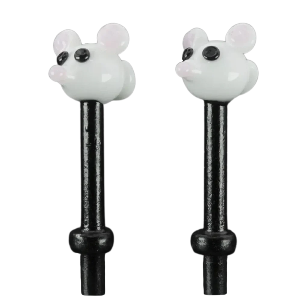 Pair White Mice Cribbage Pegs B