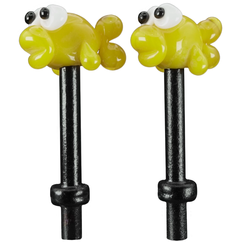 Pair Yellow Fish Cribbage Pegs B Pair Yellow Fish Cribbage Pegs B