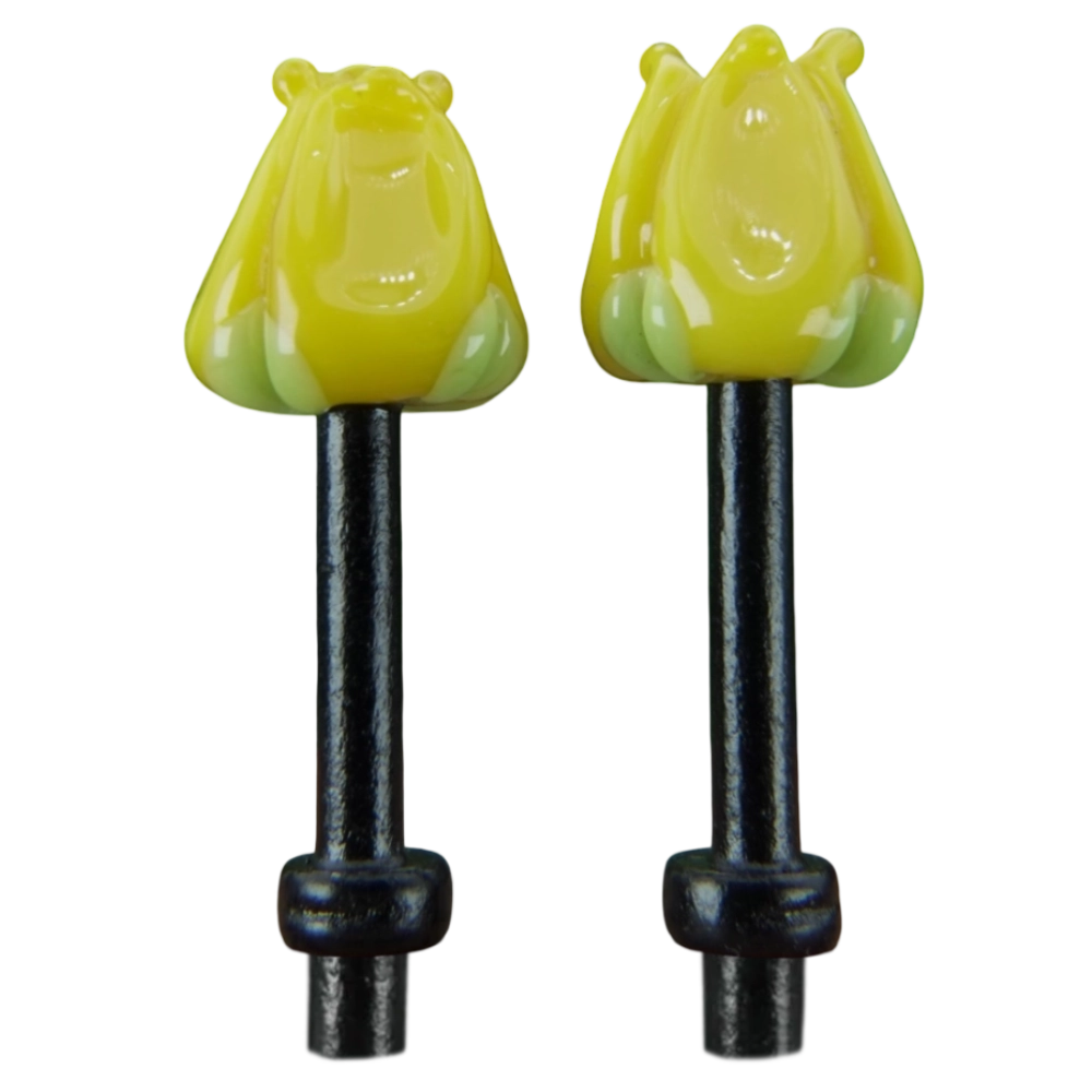 Pair Yellow Tulips Cribbage Pegs B