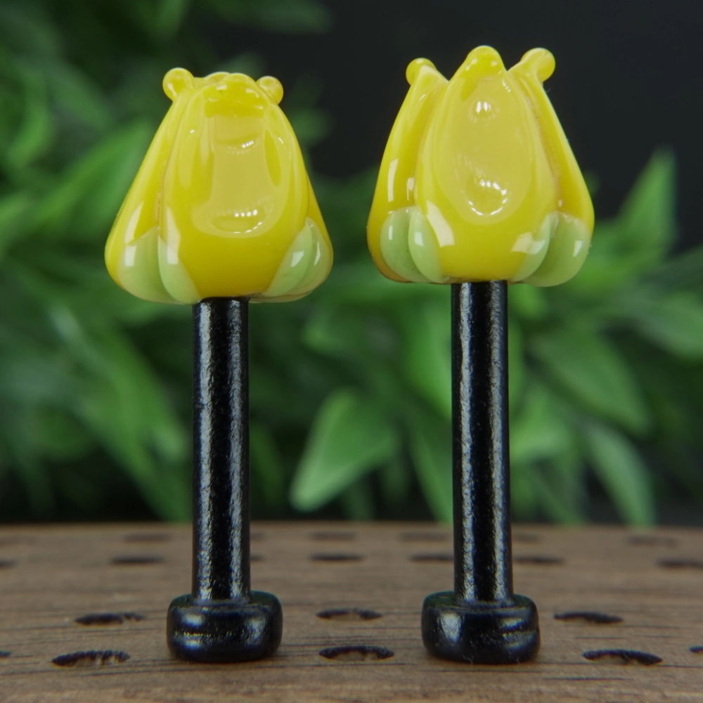 Pair Yellow Tulips Cribbage Pegs Bv1