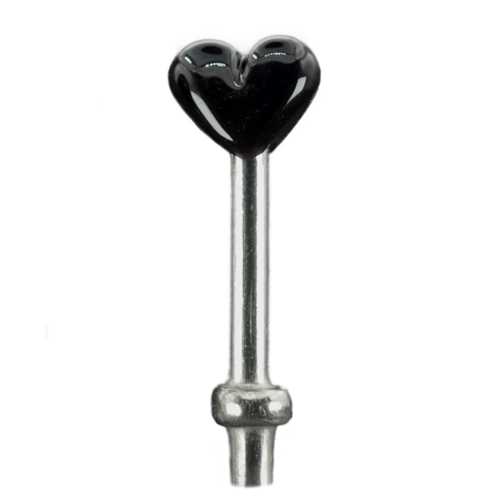 Single Black Heart Cribbage Peg S