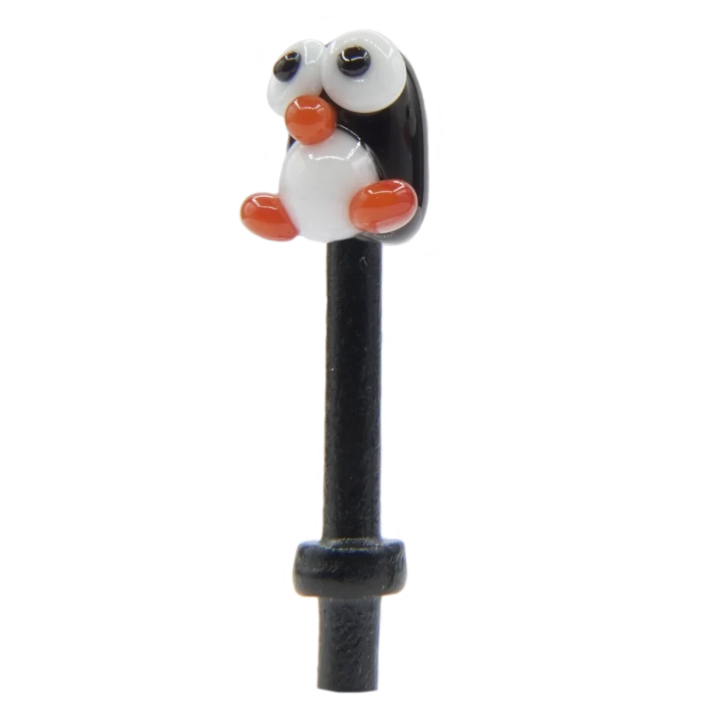 Single Black White Penguin Cribbage Peg B