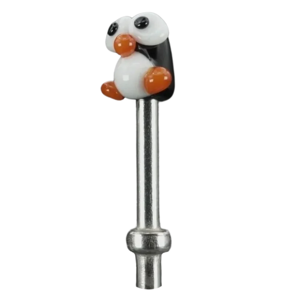 Single Black White Penguin Cribbage Peg S