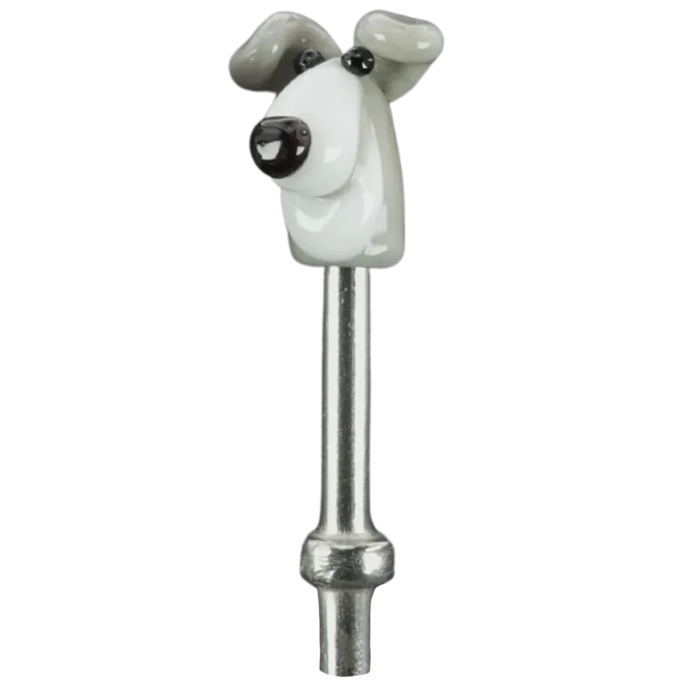 Single Grey White Dog Cribbage Peg S