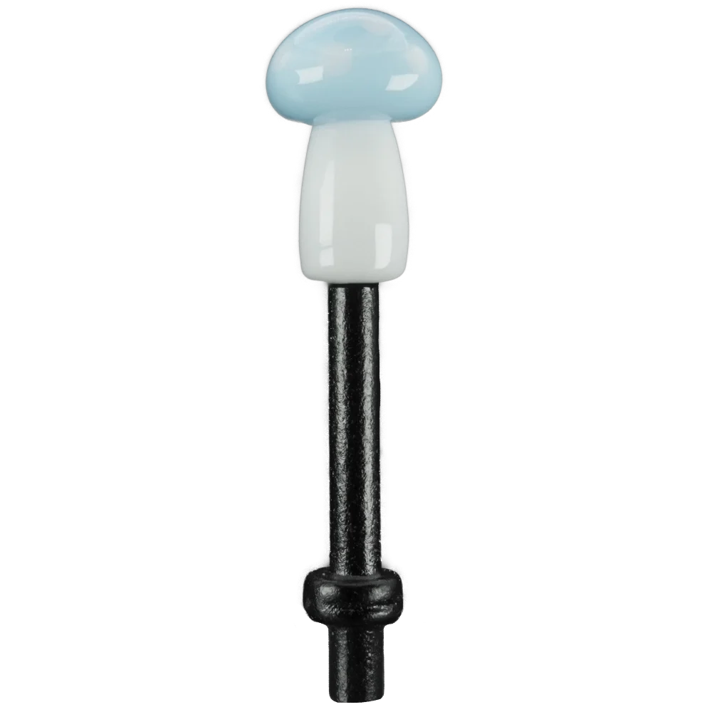 Single Light Blue White Mushroom Cribbage Peg B