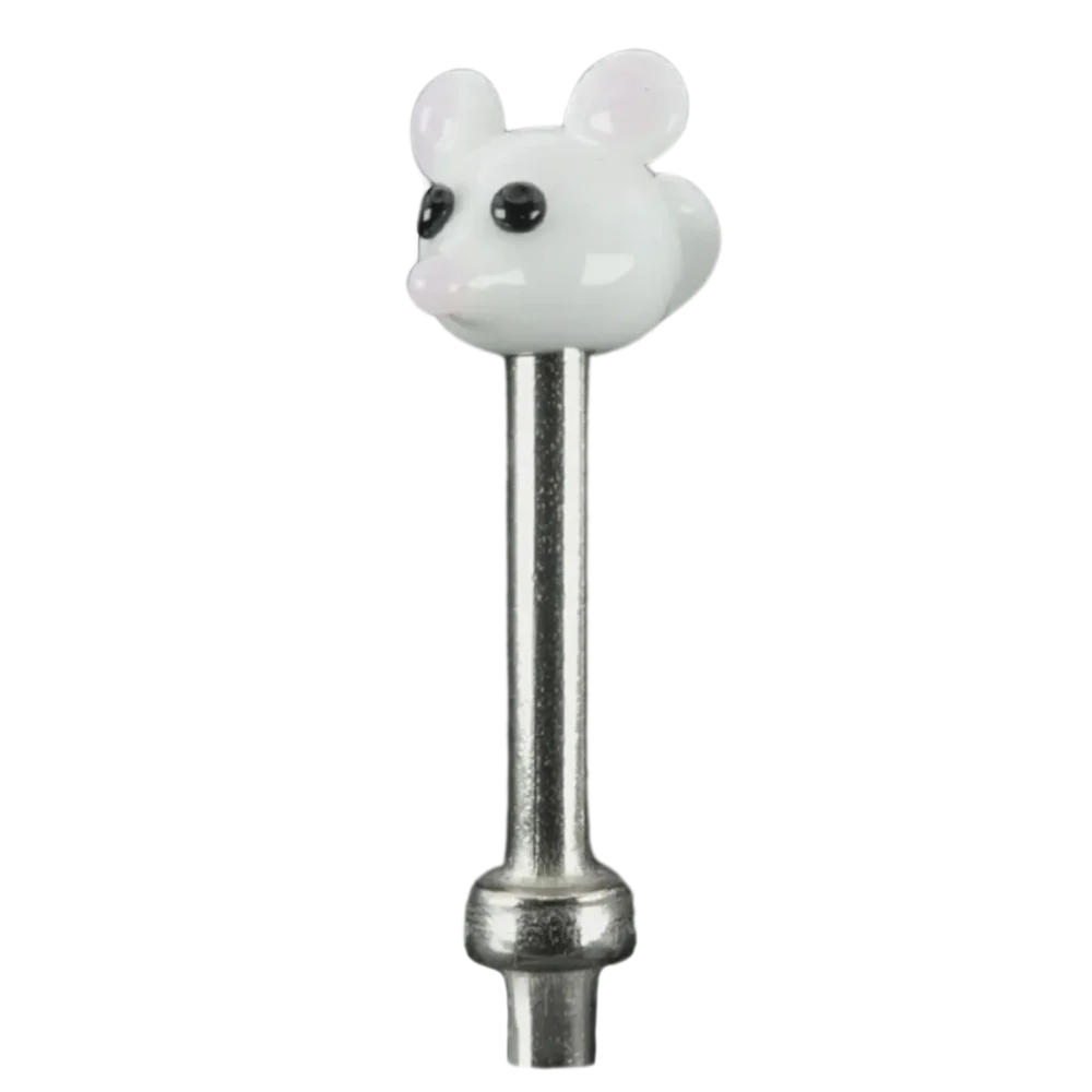 Single White Mouse Cribbage Peg S