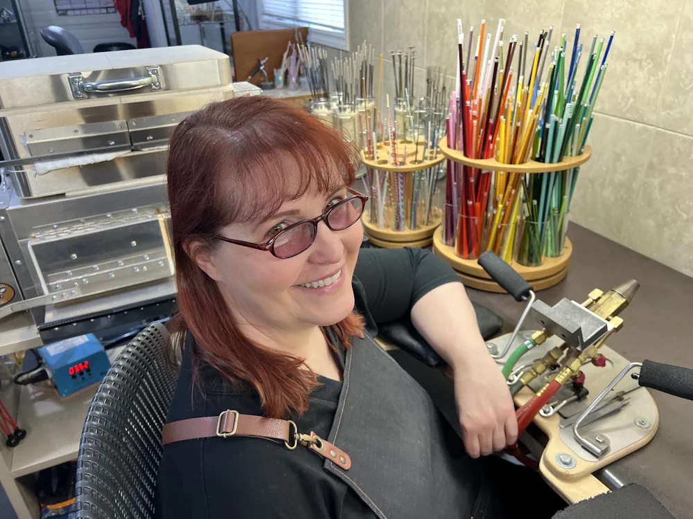 The Pegsmith Herself In Her Workshop